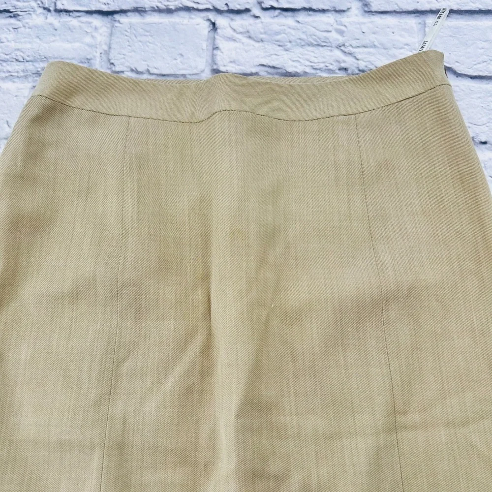 Lafayette 148 New York Tan Wool Pencil Skirt Size 6 Classic Career Wear